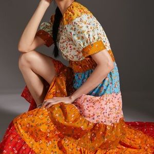 NWT Anthropologie Tiered and True Maxi Dress